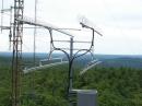 The auxilliary Microwave setup was a 903, 1.2, 2.3, and 3.4 GHz looper all mounted on a short tower with no preamps and a short run of big coax into the shack. We hoped to use this to work a few locals while the big array was "busy"