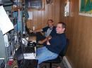 Fred, N1DPM, and Steve, N2CEI enjoying themselves in the microwave shack. Possibly this was taken after they participated in the first ever (that I know of) microwave 24 GHz Karaoke Night. I think K1DY came in first place with the best song selection. N2CEI placed third. 