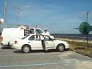 N2UO in foreground with the big green dish and big signal.
K1DS in back with van from Barnegat Bay, NJ, FM29vs.