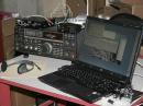 Bare bones station: IC-765, laptop, comfortable chair...