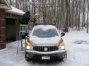  The rover in the driveway on Saturday morning. Hey, it was 50F only a week ago!
