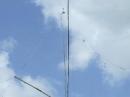 The monster unity-gain 6 meter dipole at 30 ft and the 2-meter beam at 20 ft, powered by an Armstrong rotor 