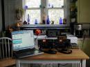 Temporary Station in the kitchen:
6m: IC-551 + TE Systems 0510G, 2m: IC-251 + Heathkit VL2280