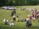 Visitors to the Festival watching the canine demonstration by the Franklin Park Police Dept.