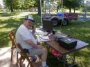 Greg KA1NGF operating the TriBand station
