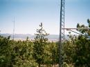 View of 2-meter beams looking towards Denver in the left of the picture and the backside of the 222 beam on the right after install.