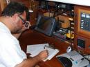 Brad KA1SVW making a phone contact on Bellerophon