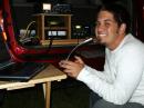 Chris (Lad), K3CMC - Why of course he's having fun.. he's working with his dear old dad (hi hi).