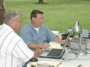 CW station..
Ralph Wettle N4NTQ logging, Glenn Petri KE4KY operating