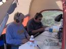 Don, K7UN, in daytime operations with Robert on the logging computer.