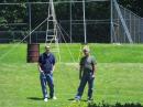 N2NSA and KB2JOE after re- aligning 11 element 2 meter beam