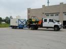 12:15 pm Friday ready to start.  Sheriff's department delivered the tower.