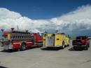Move the trucks out of the bays, hope it doesn't rain
