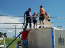 It won't go up??  We have to push harder.  Good thing the antenna box is made out of steel.  