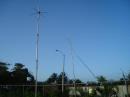 View of one of the verticals and the inverted V dipole
