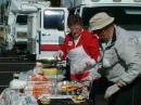 Breakfast courtesy of Rachael KE6SDB and Jim AC6YV. Always a highlight of FD!  The Club's two communications vans are in the background.