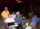 Some of the team relaxing Friday night.