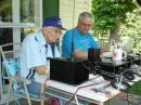 Floyd W4RW,1936 Ensor Radio Club student and Jim KI0BK at HF CW station.