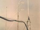 2M stack heavily iced, note vertical