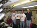 Manning the radio room are Bob, N2MDA; Walter, AE2AA; Armand, WA2SHA; John  KB2VVO; Roberto, WB7AVF.