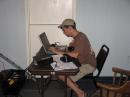 KC2GIK makes magic on the digital keyboard.