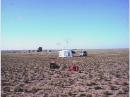 Portable setup looking South with generator about 100 feet away from station.
