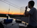2304 Contact from FN02 to FN03 using a 4ft Dish, and an SG Lab Transverter driven by a Yaesu FT818 all operating on a Bioenno 12 Ah Battery - which powered my transverter setup all weekend