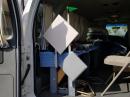 During the September VHF contest N6TEB took this Ford van out for a Sunday rove.  It has a built-in microwave station that covers six meters through 24 GHz without any rooftop antennas.  This photo shows the rear doors open, revealing flat panel antennas for 5.7 and 10 GHz (each rated at more than 20 dBd gain), plus a WA5VJB log periodic for 902 through 3.4 GHz.  Also visible (if you look carefully) is a cluttered stack of microwave transverters and amplifiers that stays in the van full time.  You can work some amazing DX with this arrangement if you aim the van away from your target and open the rear doors.  The van also has two rooftop antenna rotators, but in recent years the two antenna stacks have been stored inside a building most of the time.  The N6NB roving arsenal also includes seven 10-band "Toolbox stations" with antenna stacks that are designed to ride on rooftop platforms with rotators, but they, too, spend most of their time in a storage building nowadays.