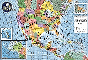 North America Wall Map 